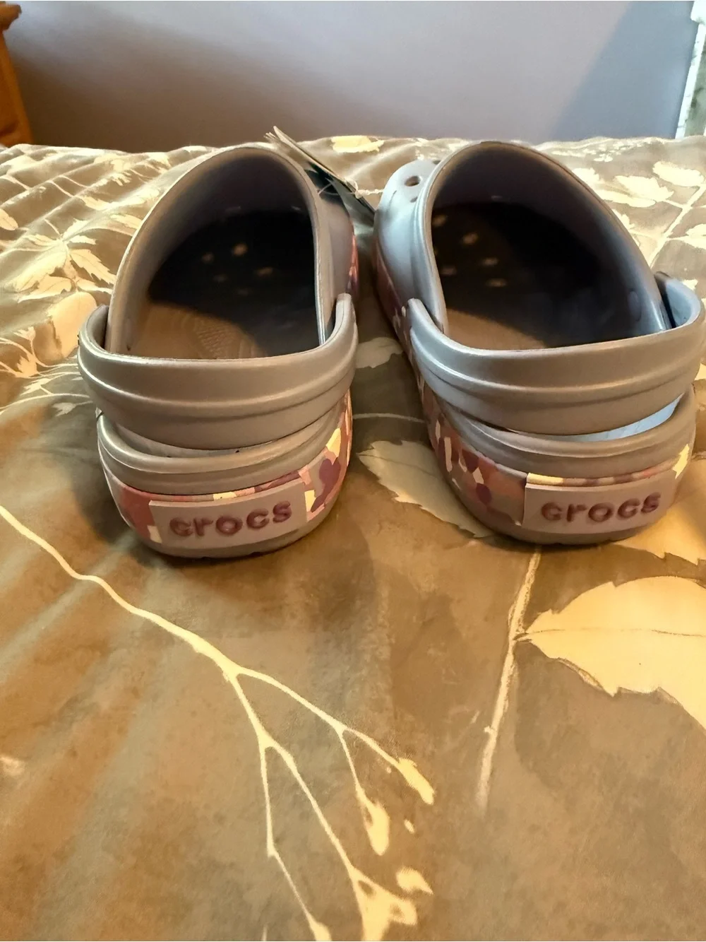 CROCS Kids Classic Clog in Light Lavender with Purple Accents